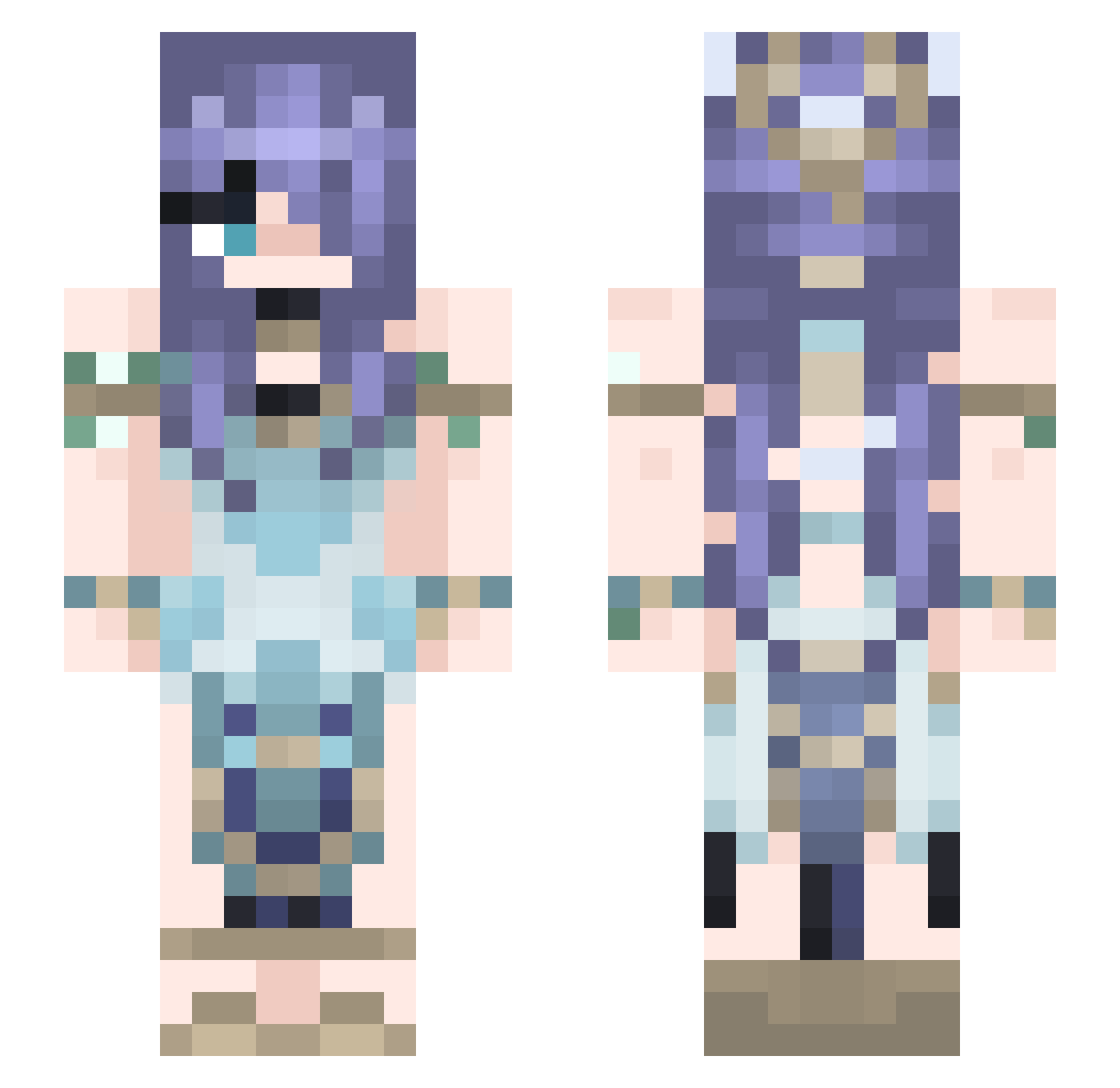 Helenka_ Minecraft skin, front and back view