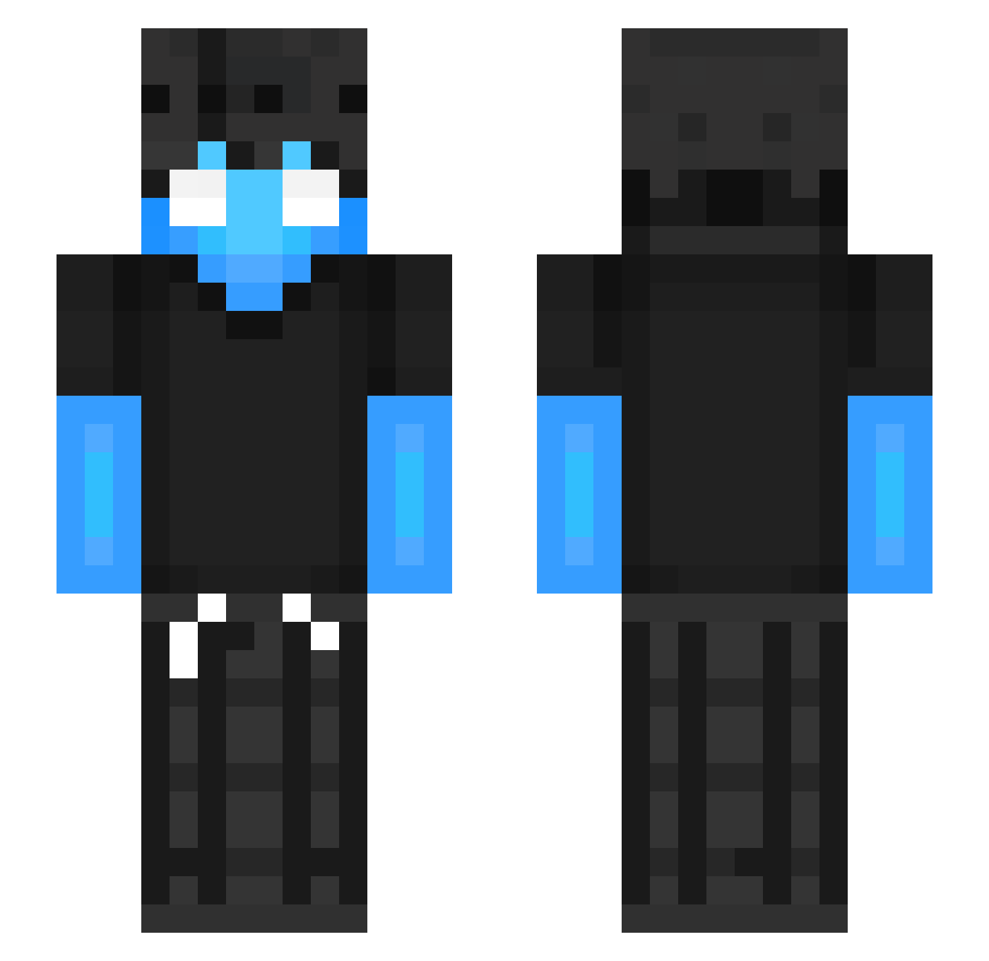 SyrinXk939 Minecraft skin, front and back view