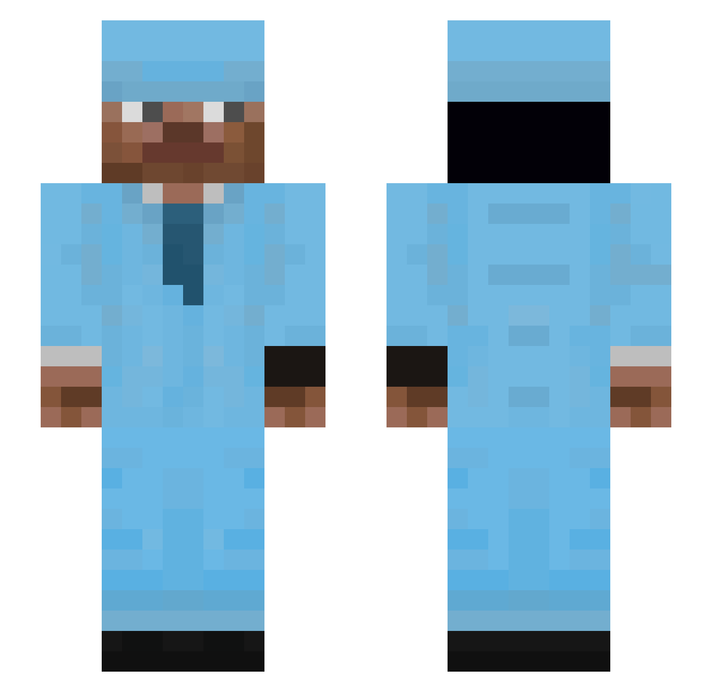 dragonslayerb0i Minecraft skin, front and back view