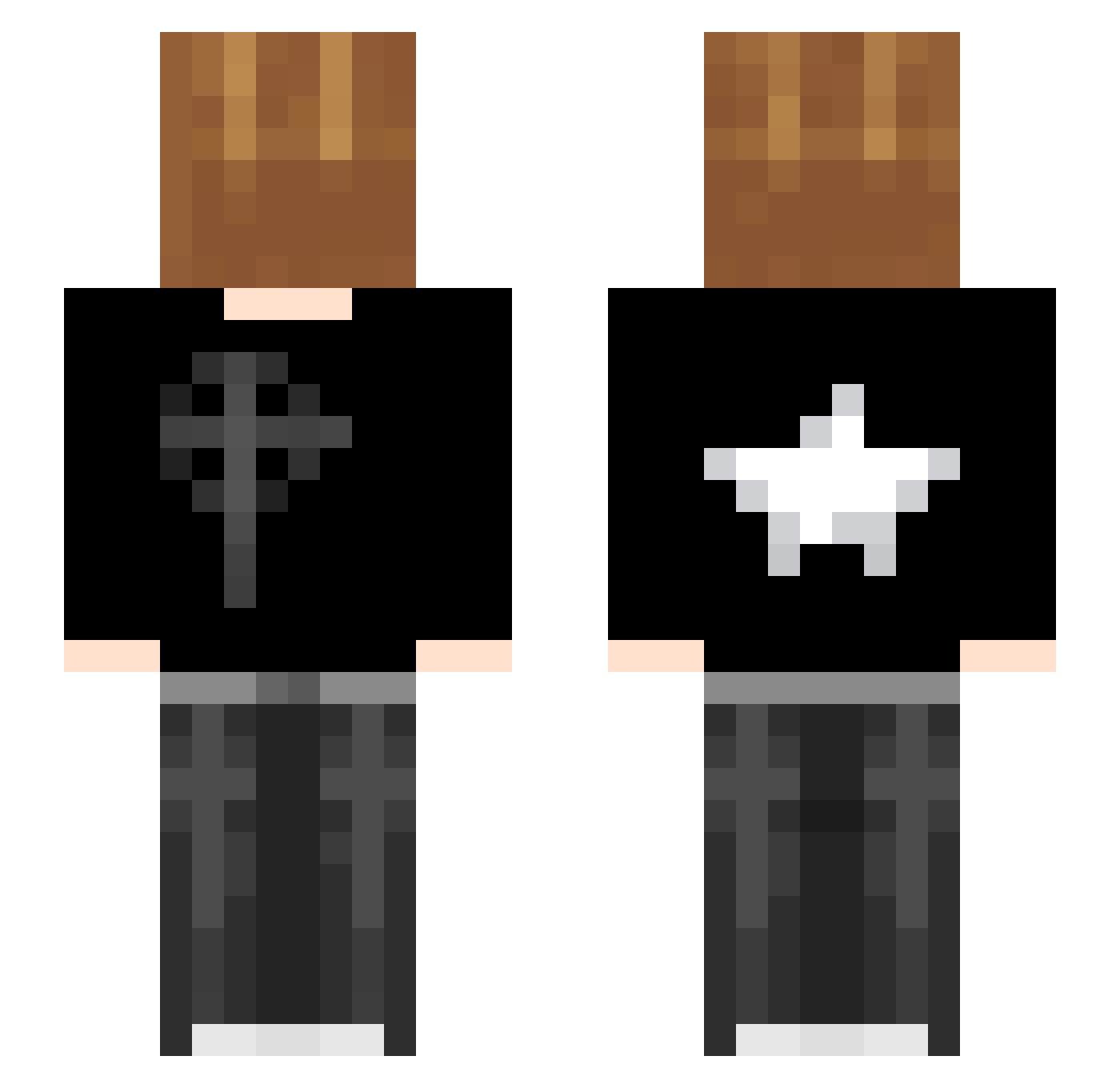 TOASTEDMlLK Minecraft skin, front and back view
