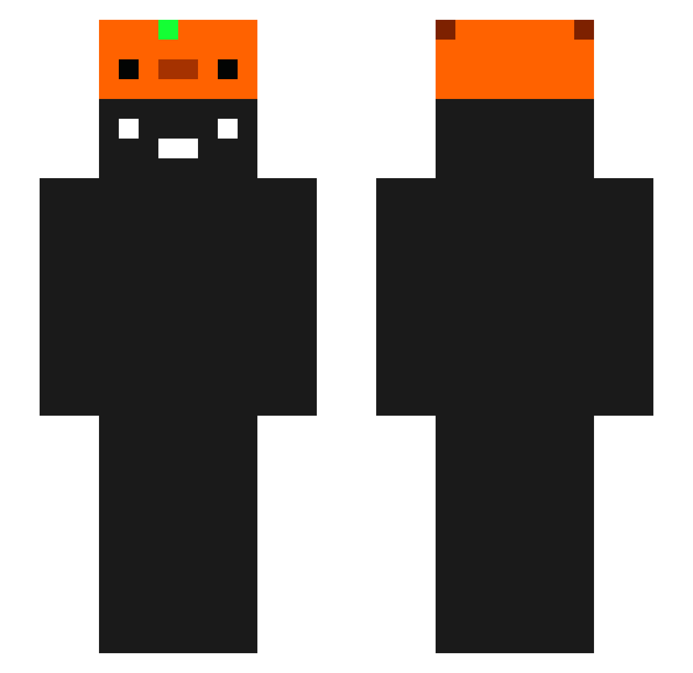 J1NLU_ Minecraft skin, front and back view