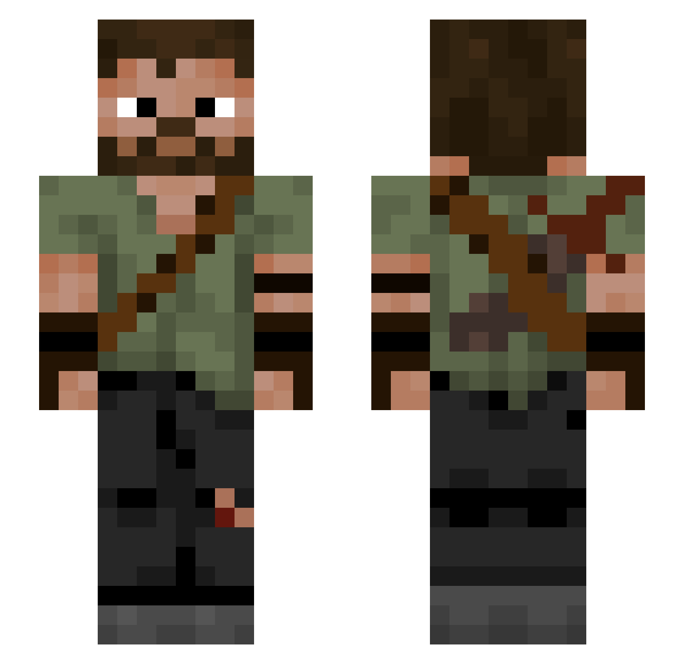 Finallo1 Minecraft skin, front and back view