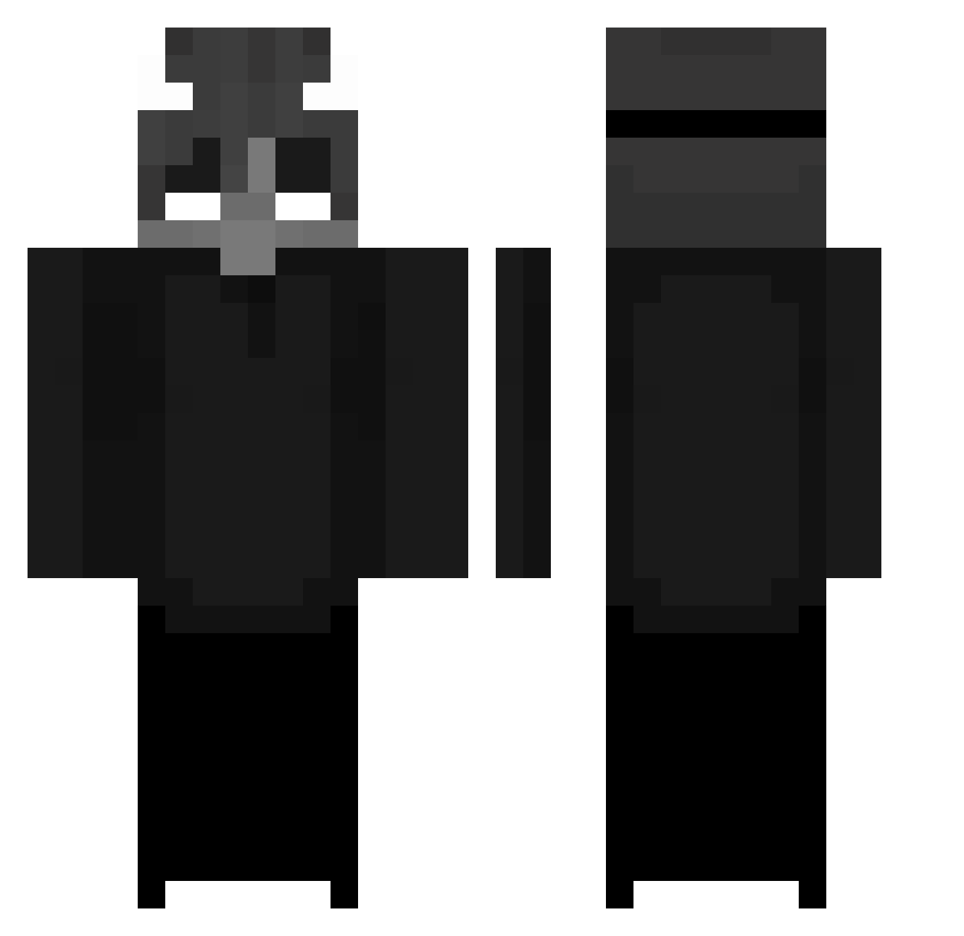MechanicTao Minecraft skin, front and back view