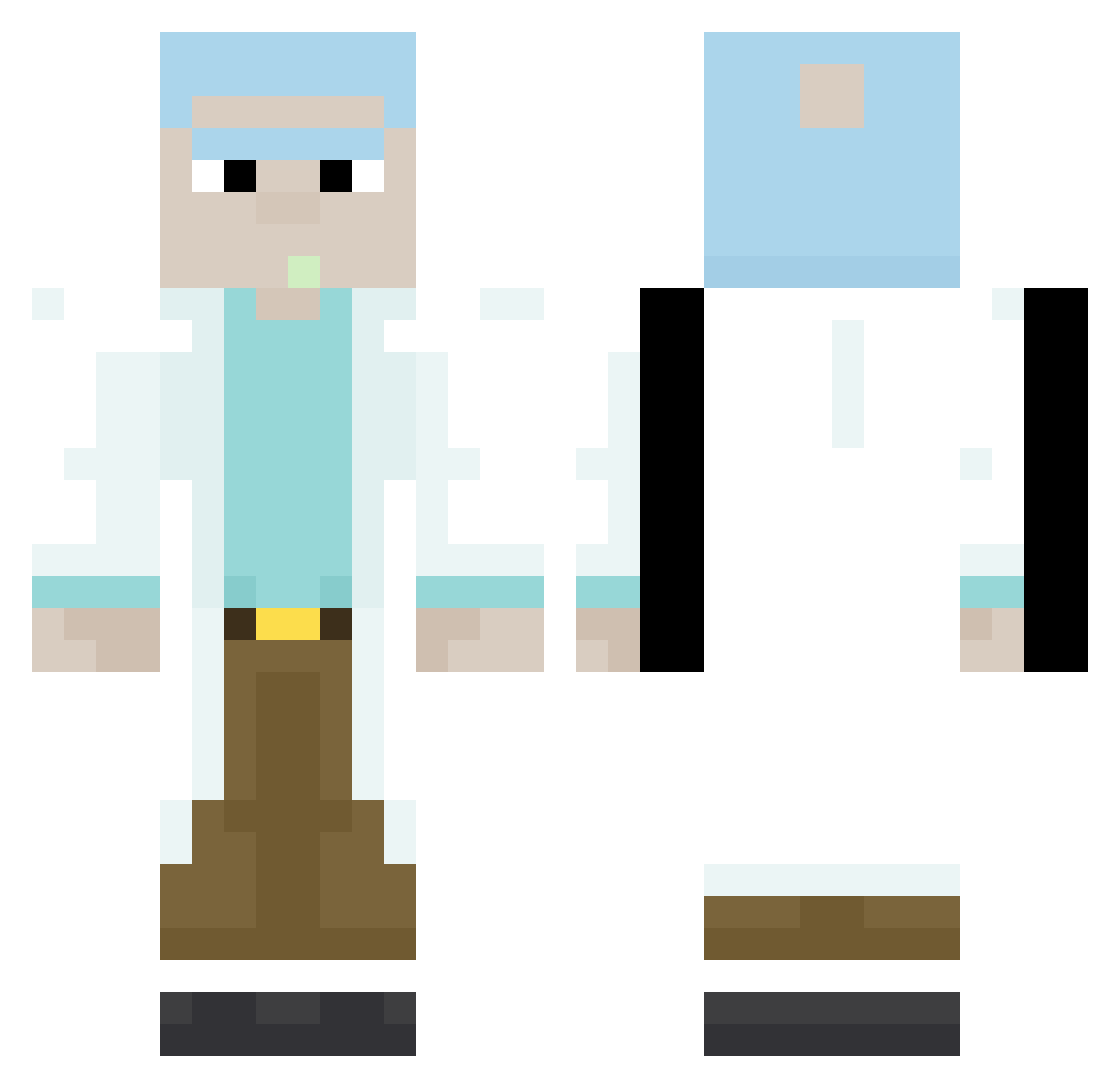Lord_Aiwin_Gulf Minecraft skin, front and back view