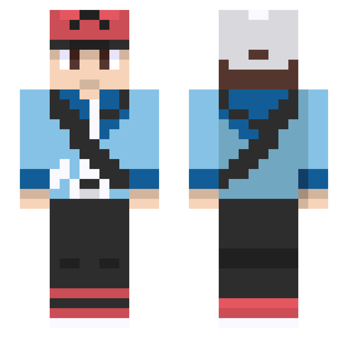 Zozotir05 Minecraft skin, front and back view