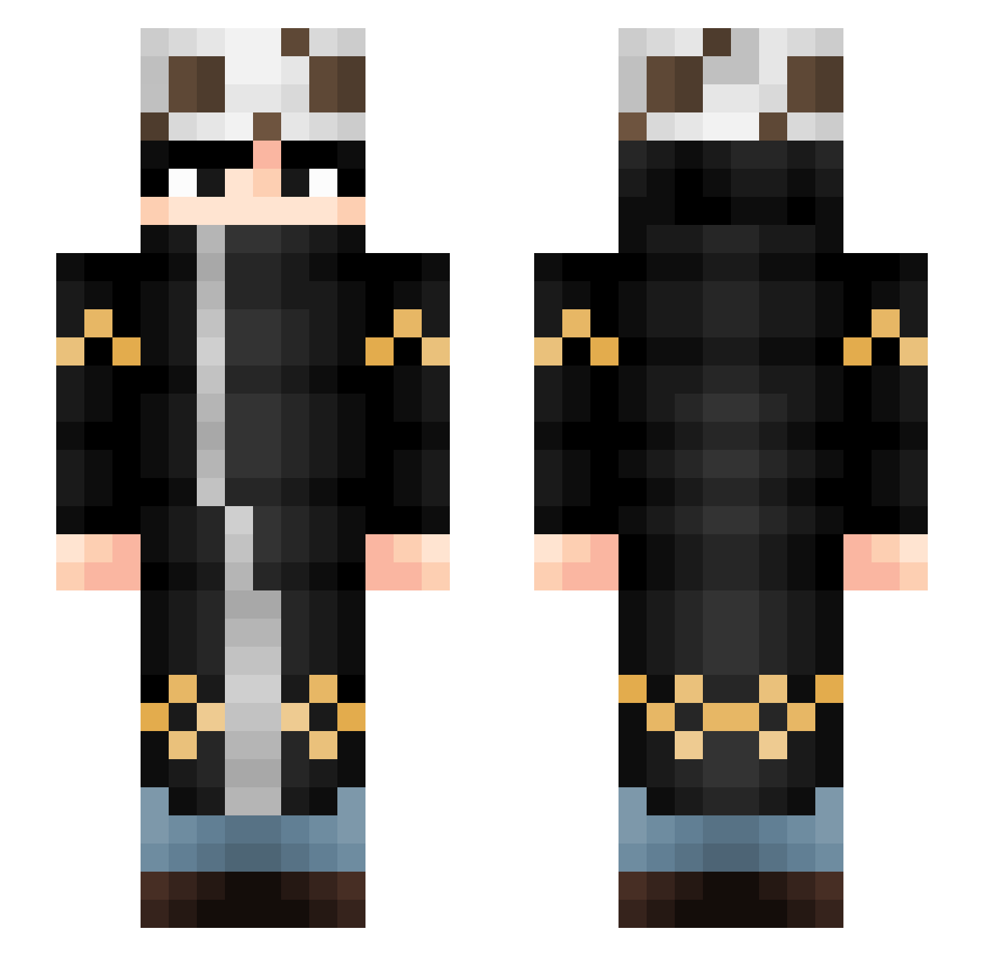 Hyper_Shadic Minecraft skin, front and back view
