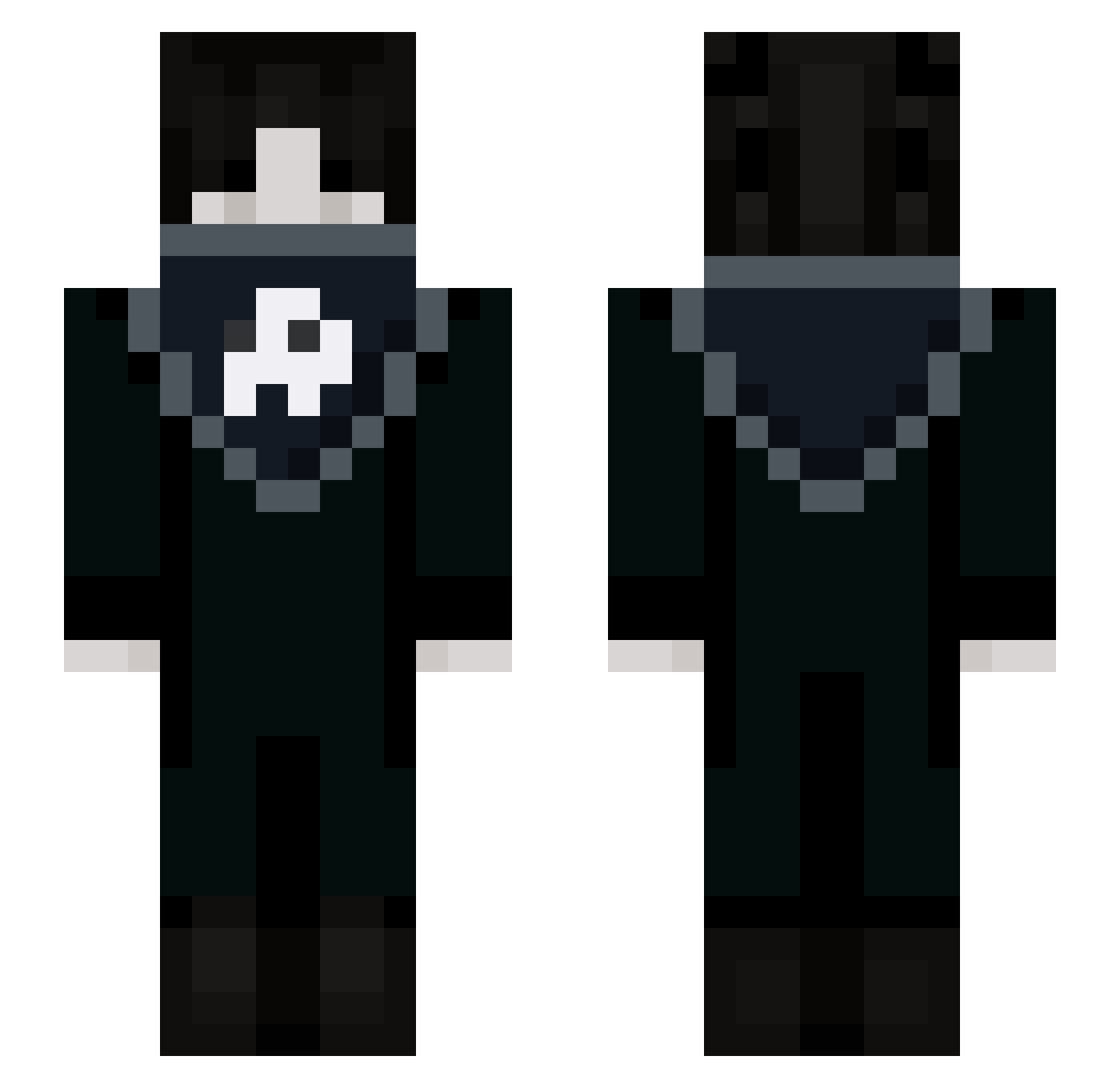 Valkner_ Minecraft skin, front and back view