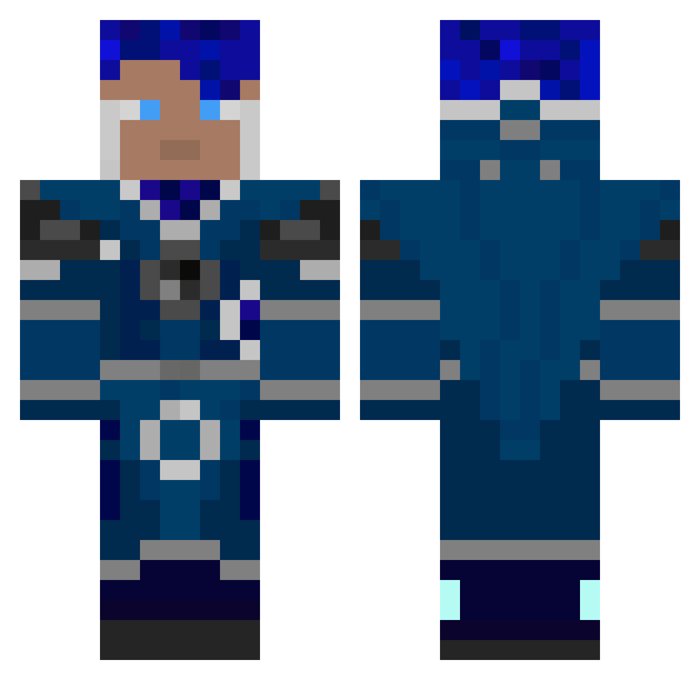 stem Minecraft skin, front and back view