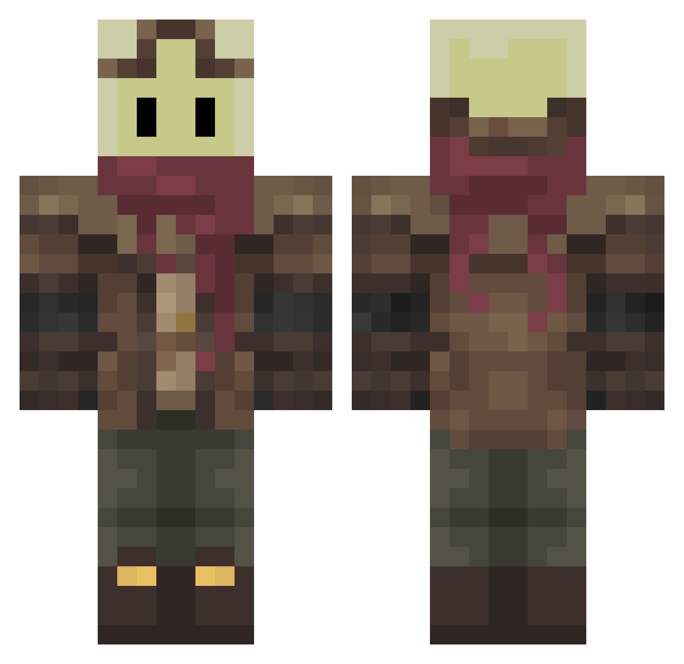 ItsKenni Minecraft skin, front and back view