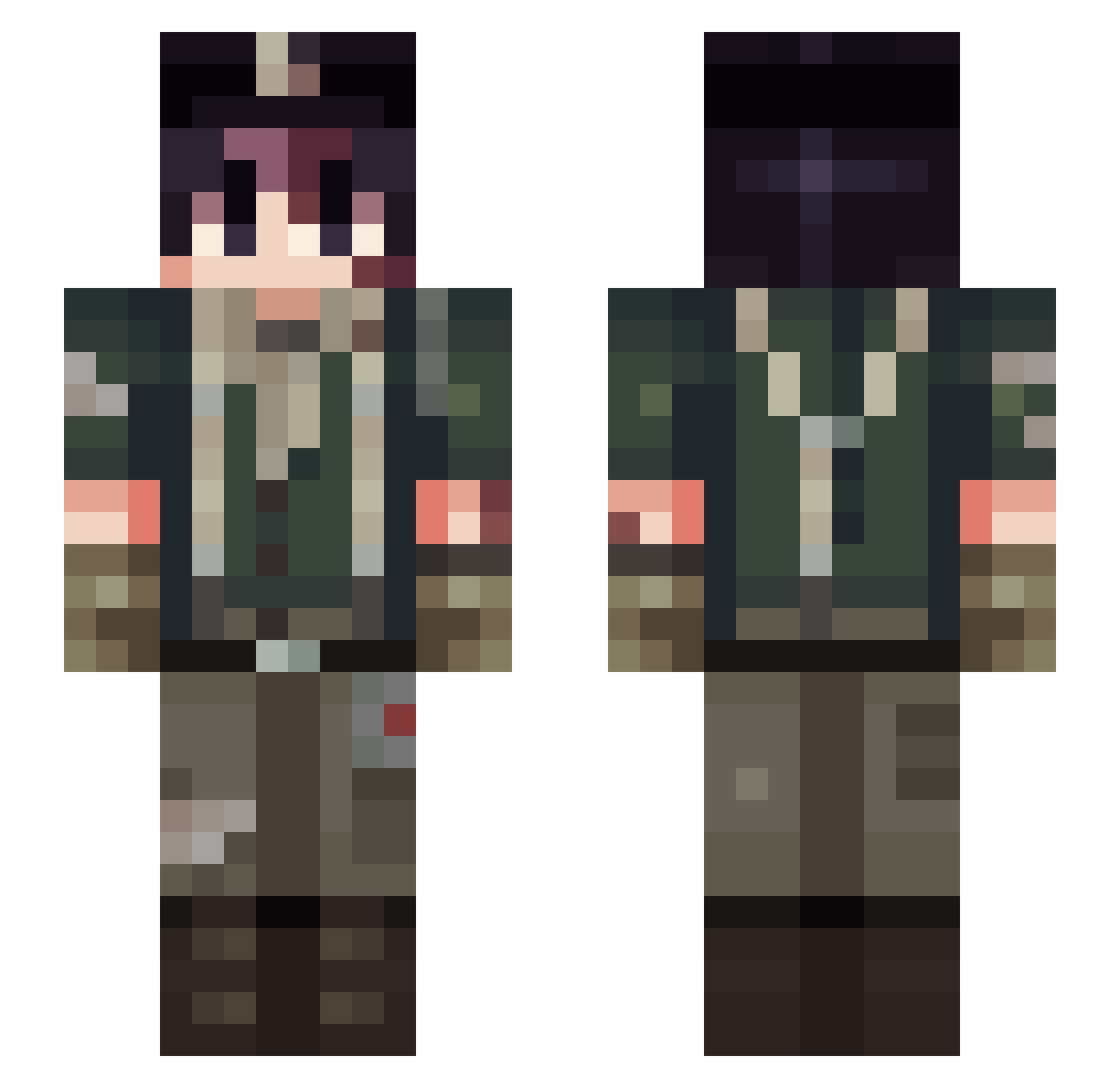ongom Minecraft skin, front and back view