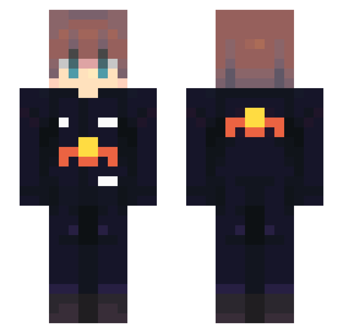 SerpentKurama Minecraft skin, front and back view