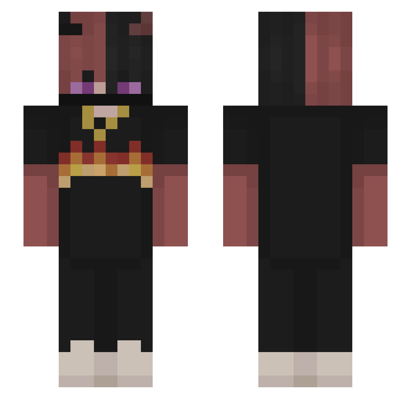 39volt Minecraft skin, front and back view
