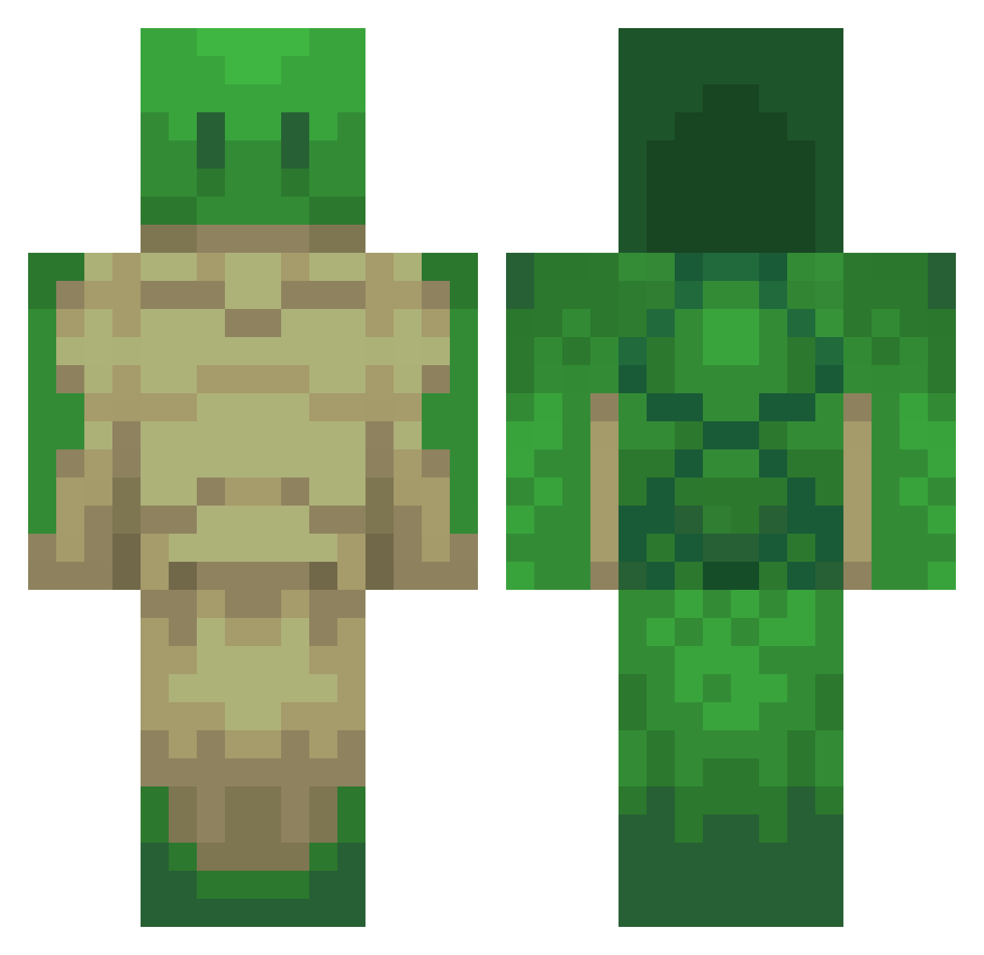 NachoNo Minecraft skin, front and back view