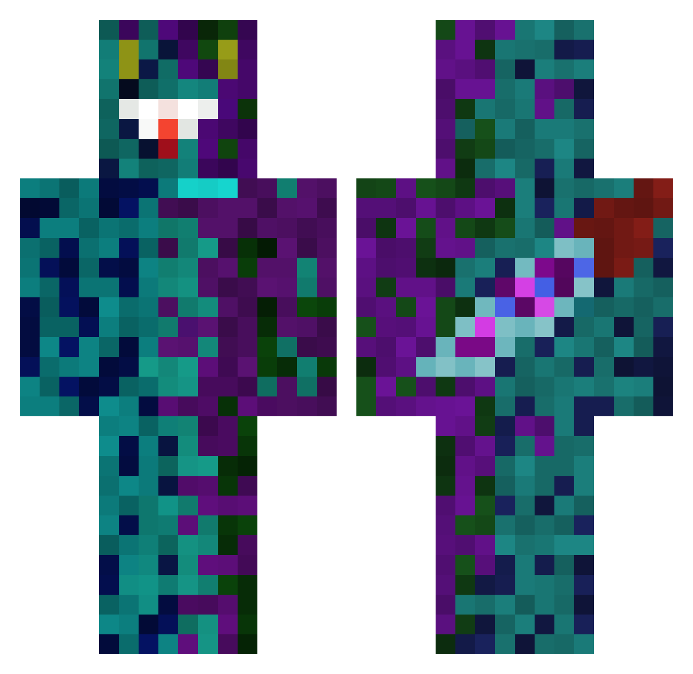 vashstampede314 Minecraft skin, front and back view