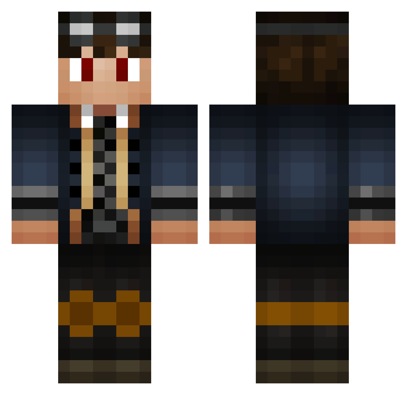 wertixxd Minecraft skin, front and back view