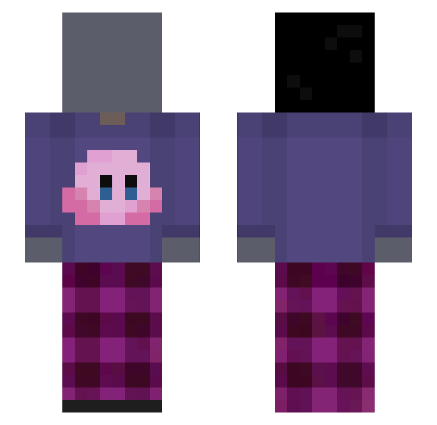 quilzyx_ Minecraft skin, front and back view