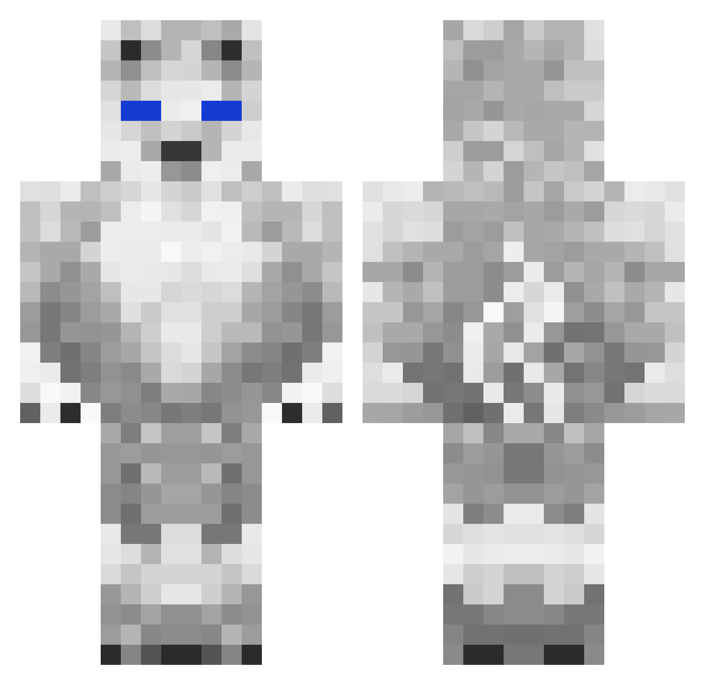 ErdemXII Minecraft skin, front and back view