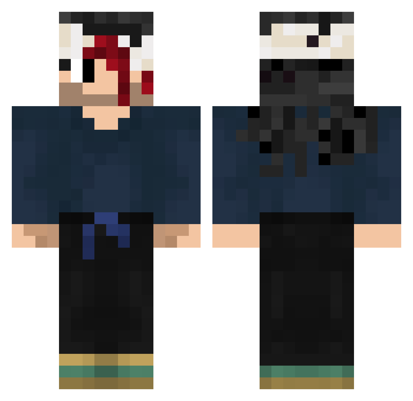 itskruse Minecraft skin, front and back view