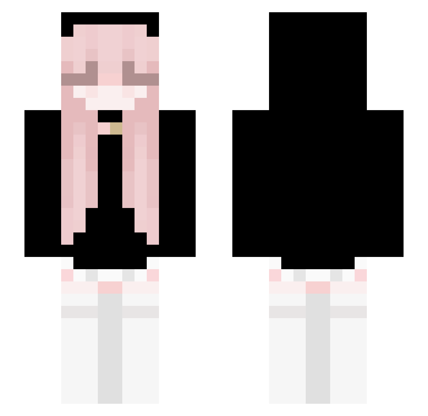 Smi_le Minecraft skin, front and back view