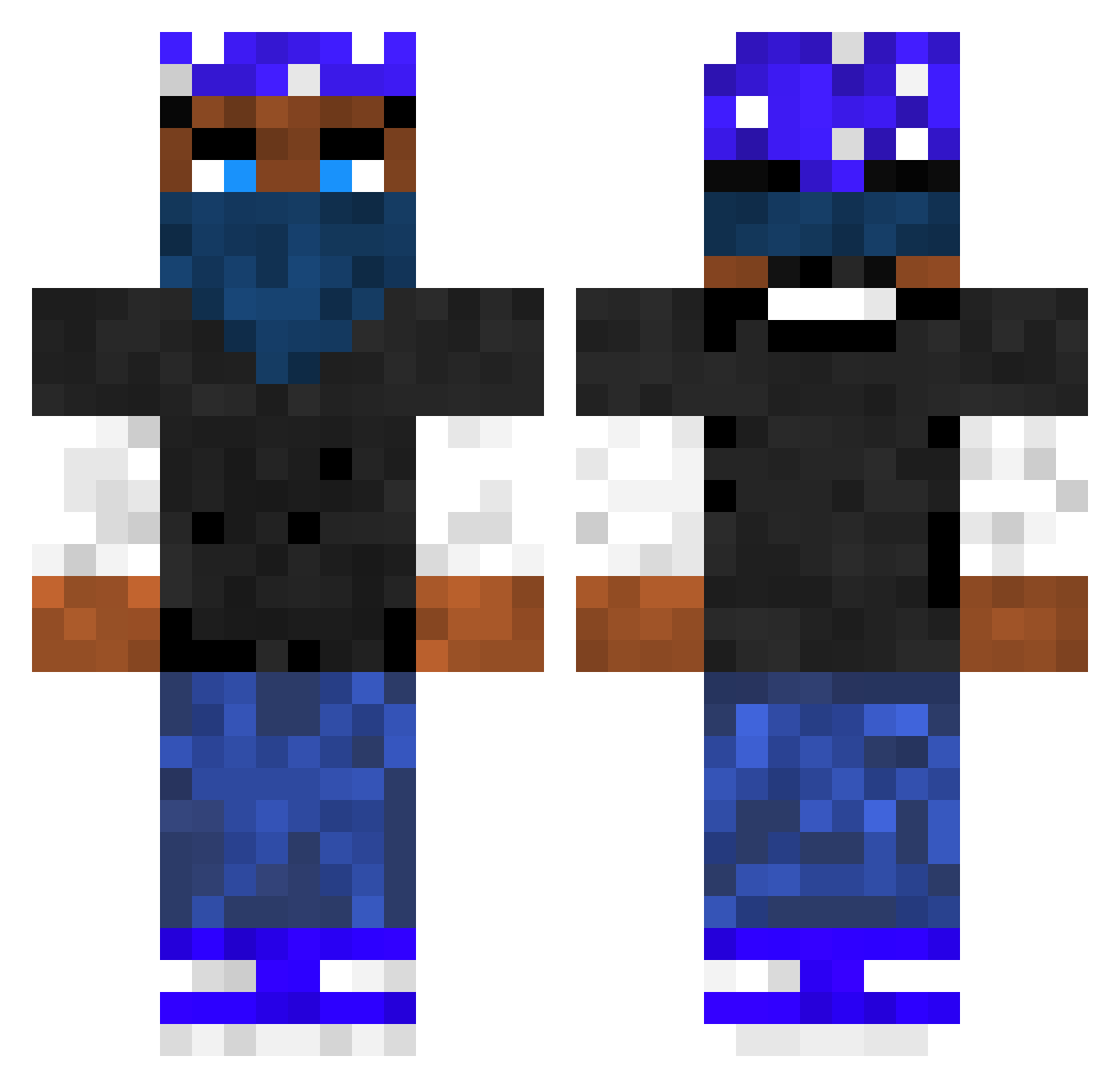 MommyPot Minecraft skin, front and back view