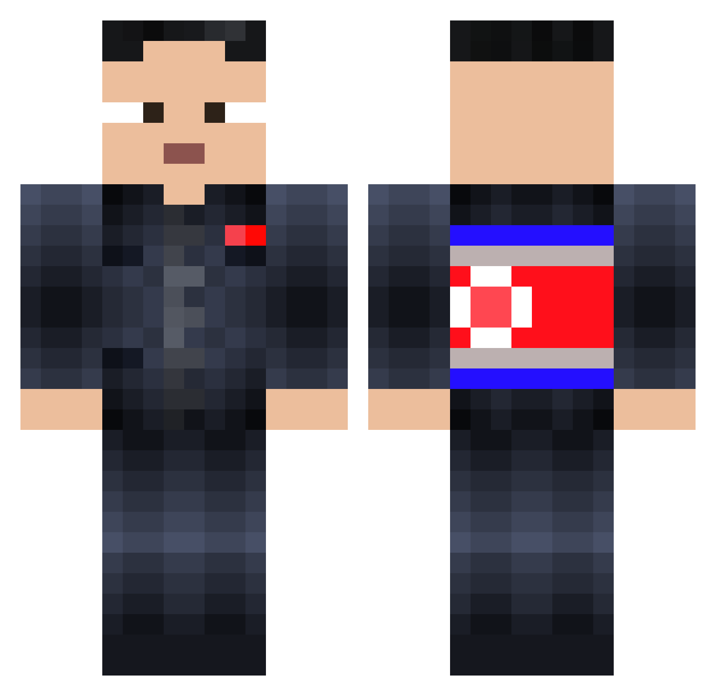Cirtin Minecraft skin, front and back view