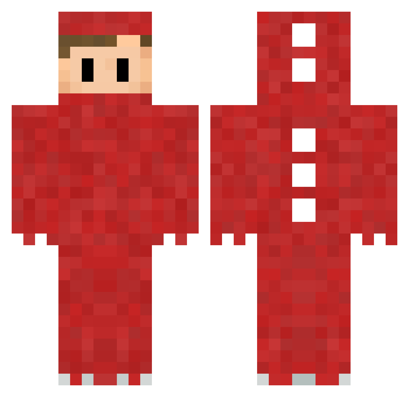 Dinozor Minecraft skin, front and back view