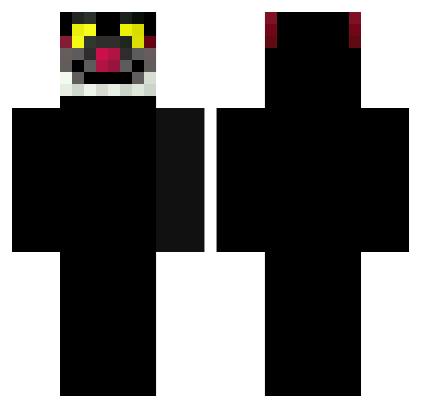 HillzyJR Minecraft skin, front and back view