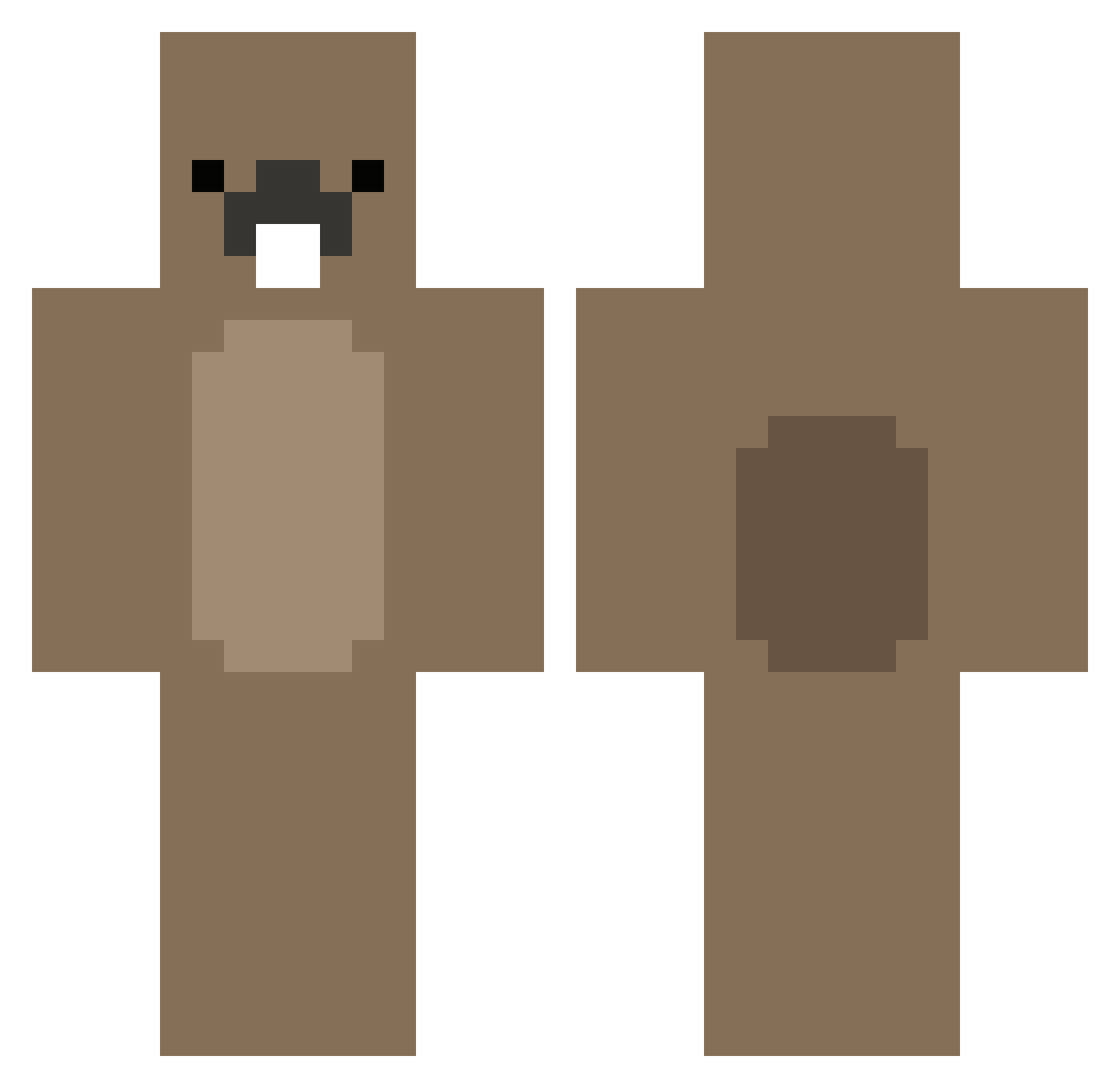 Kinds Minecraft skin, front and back view