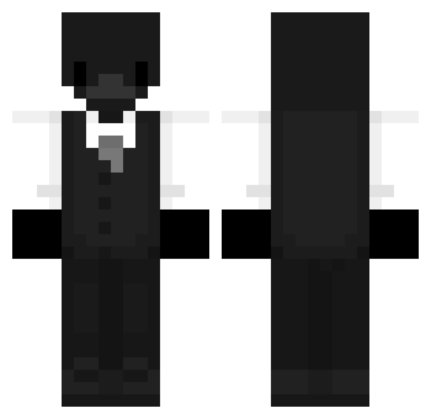 Hyphic Minecraft skin, front and back view