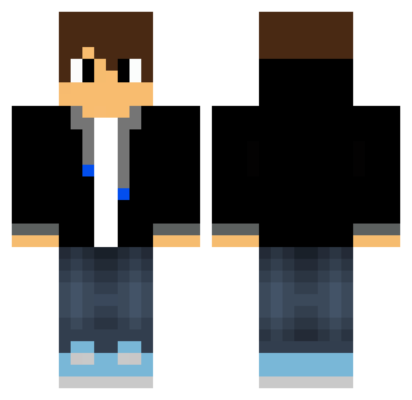 TheGamingMahi Minecraft skin, front and back view