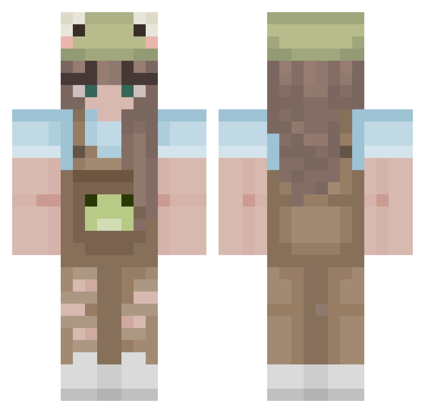 Realgar Minecraft skin, front and back view
