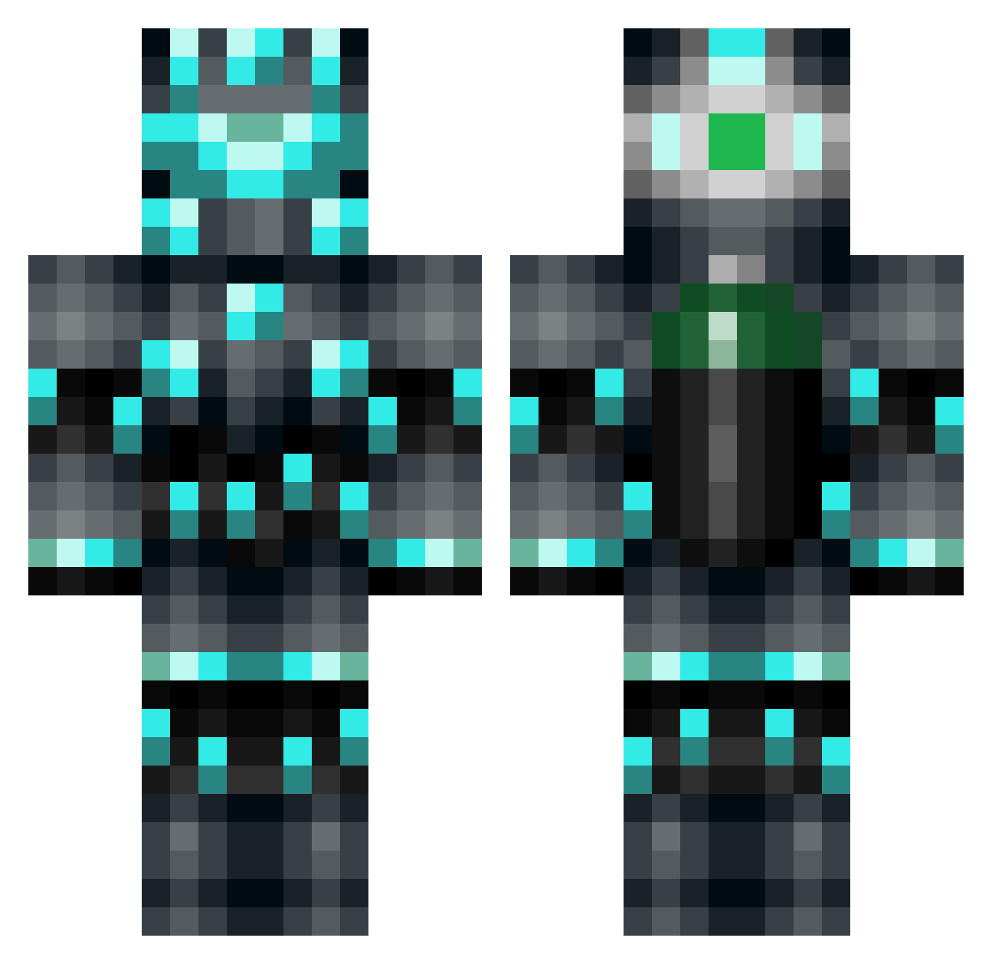 Legend0fAwesome Minecraft skin, front and back view