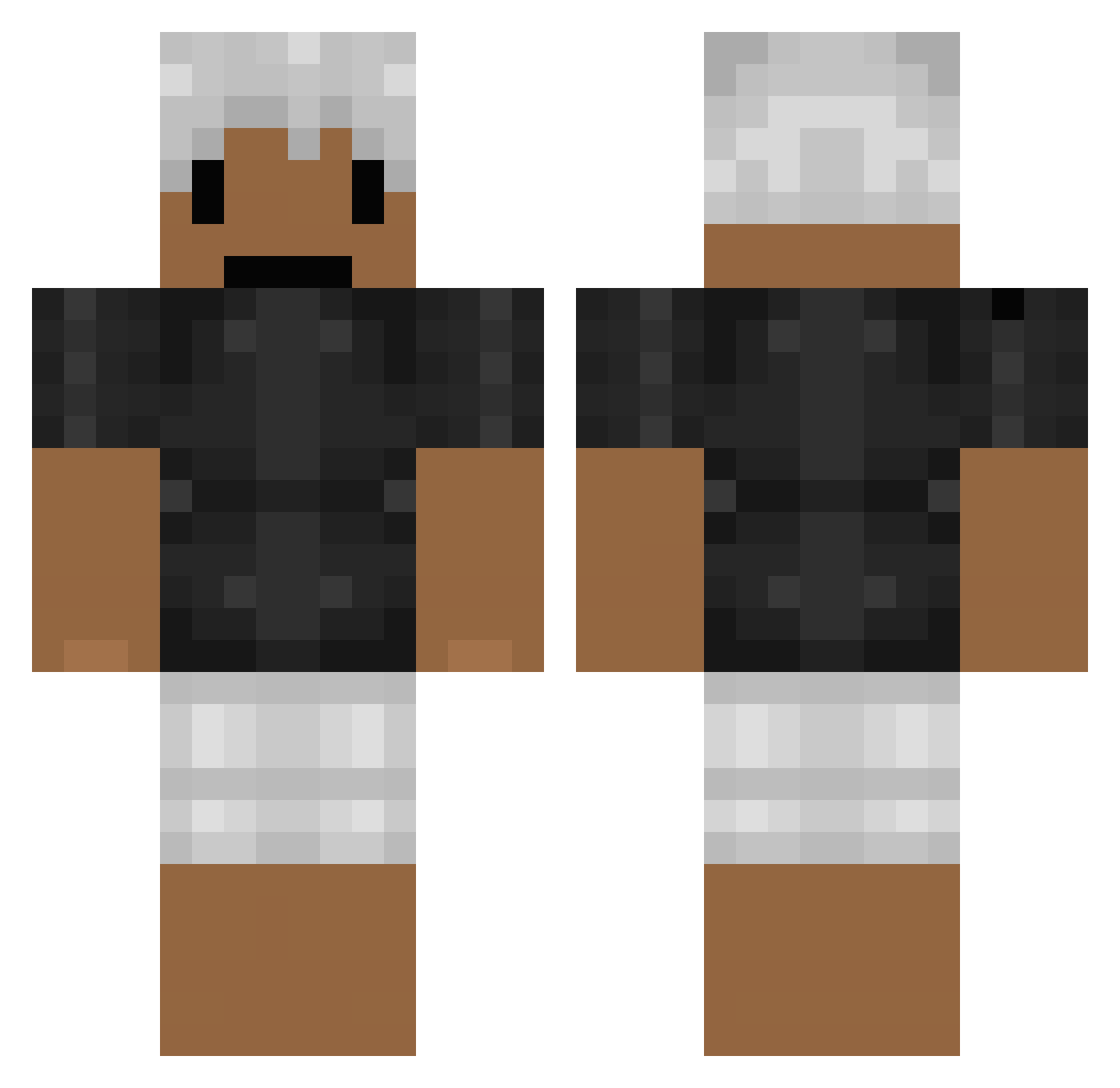 war1at Minecraft skin, front and back view