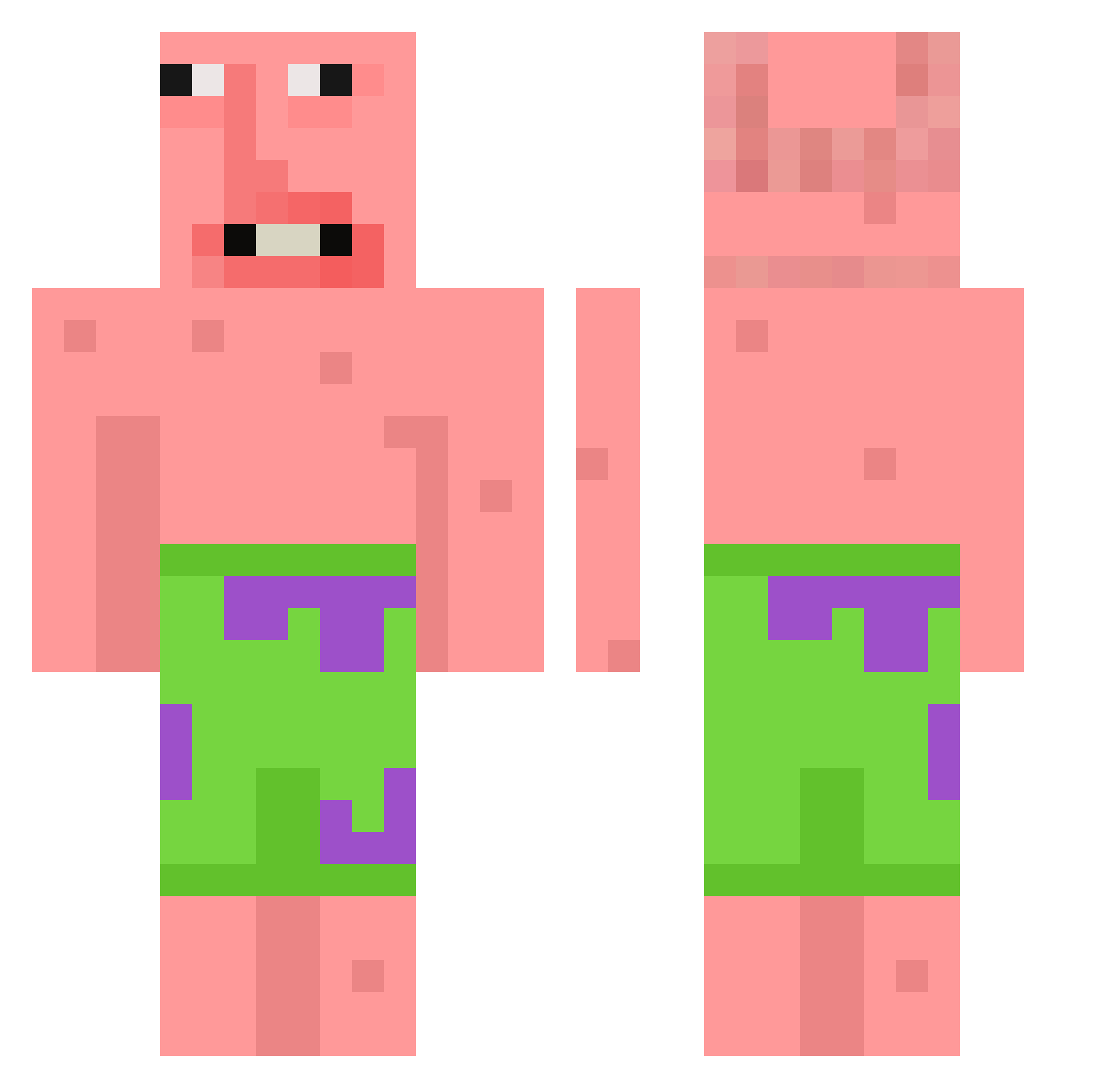 YanXiaoSe Minecraft skin, front and back view