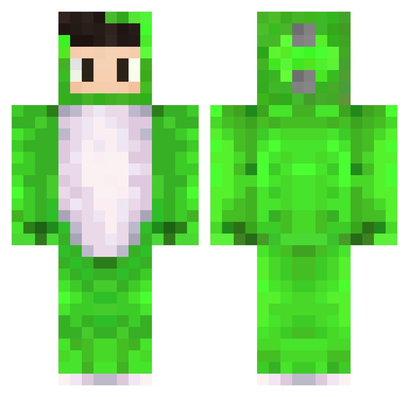 TayRix Minecraft skin, front and back view