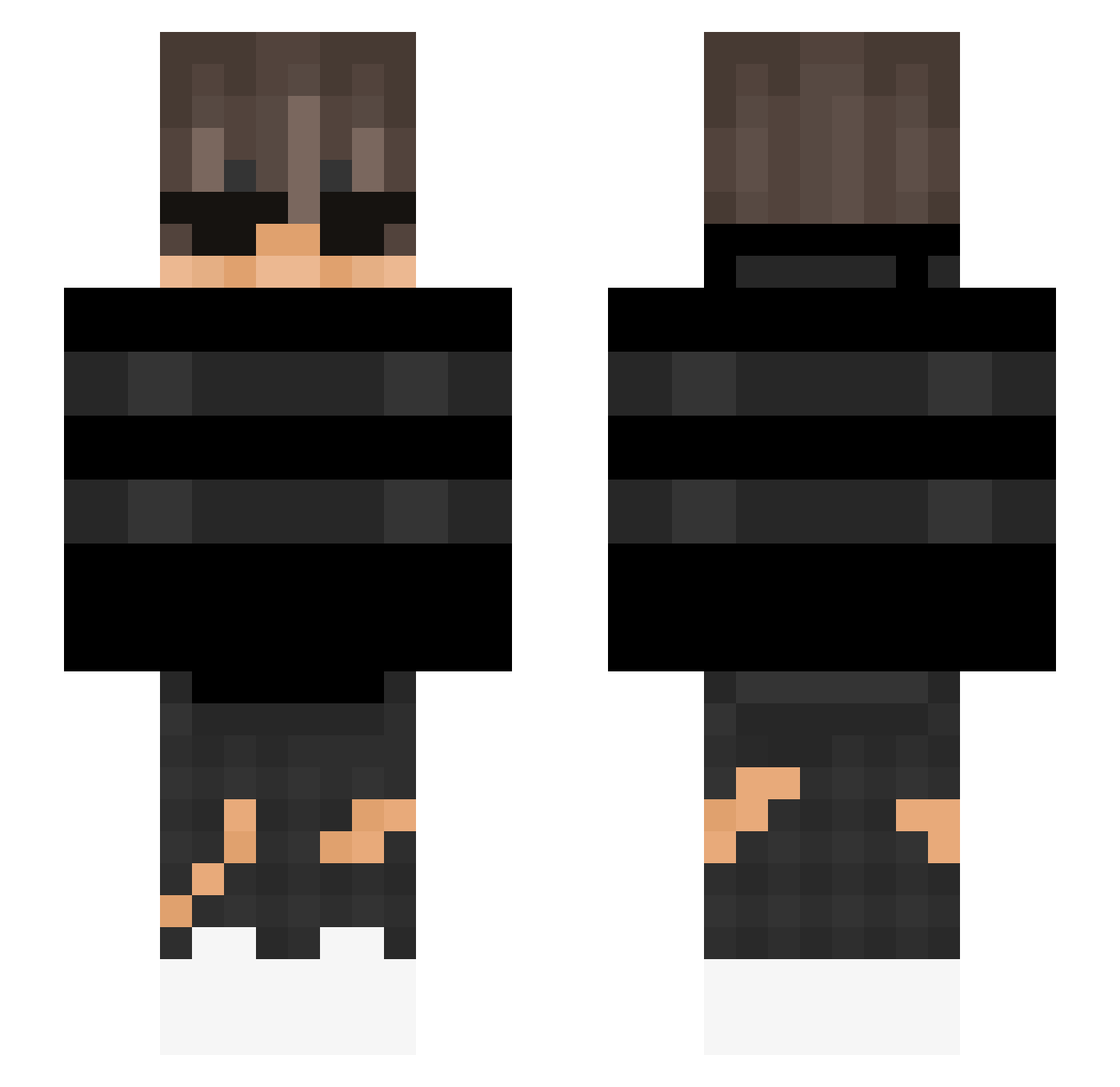 VxrtileMc Minecraft skin, front and back view