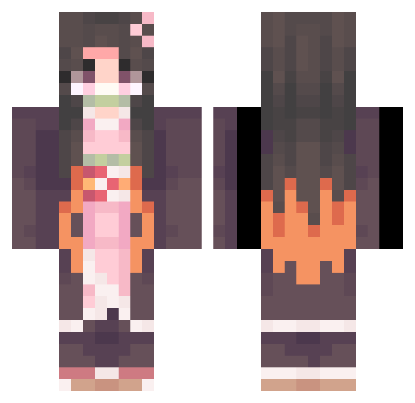 soos4nu Minecraft skin, front and back view