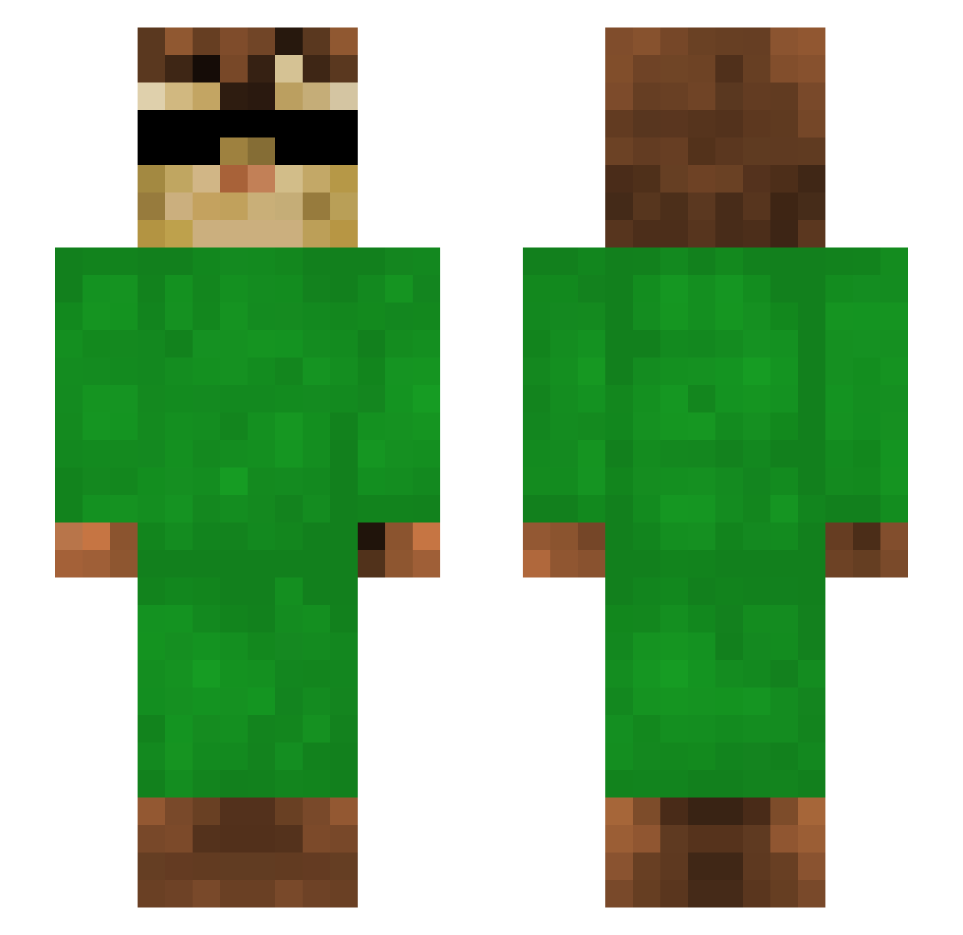 ChamoyCheese Minecraft skin, front and back view