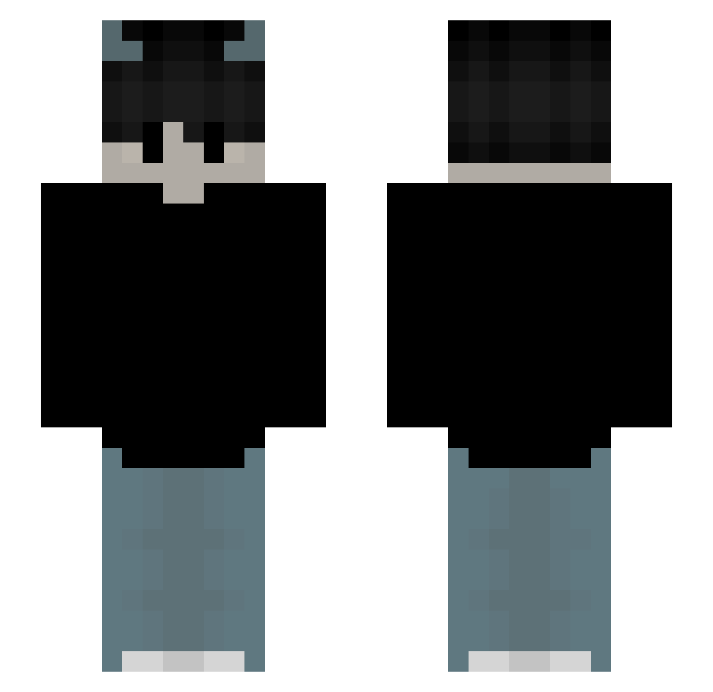 redTequila Minecraft skin, front and back view