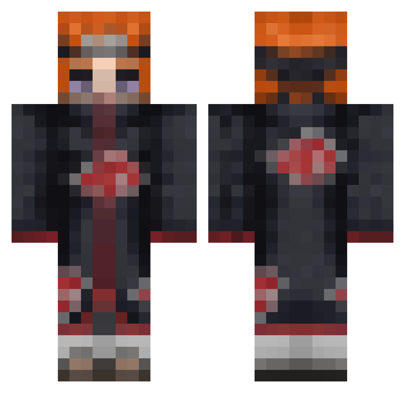D4rKy4 Minecraft skin, front and back view