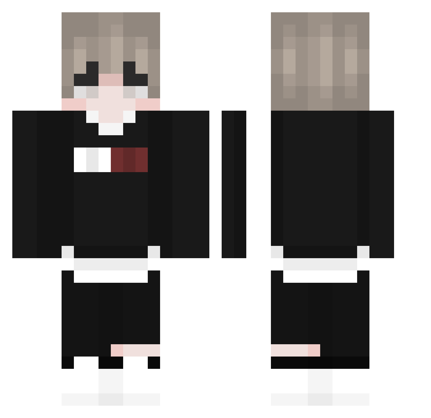 Rimkl Minecraft skin, front and back view