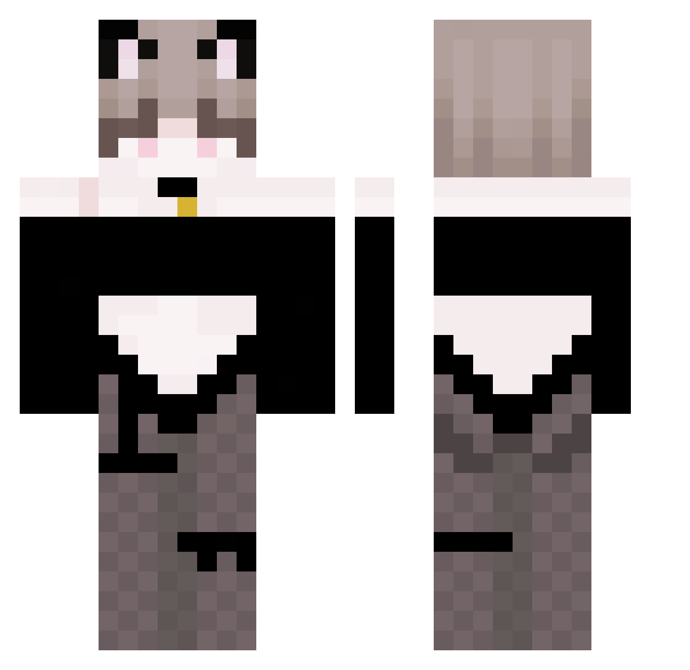 celasnik Minecraft skin, front and back view
