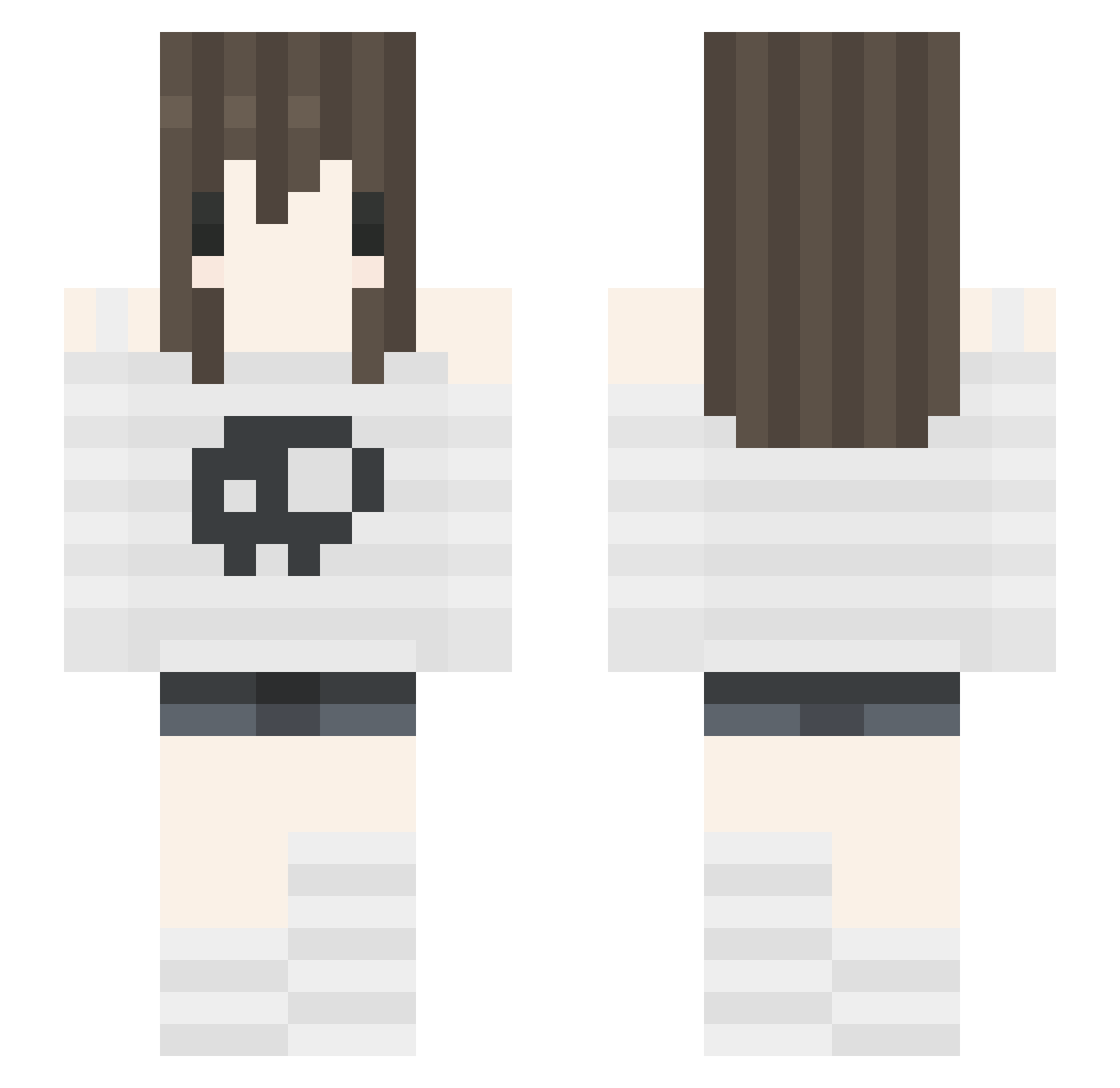 CryptidVxid Minecraft skin, front and back view