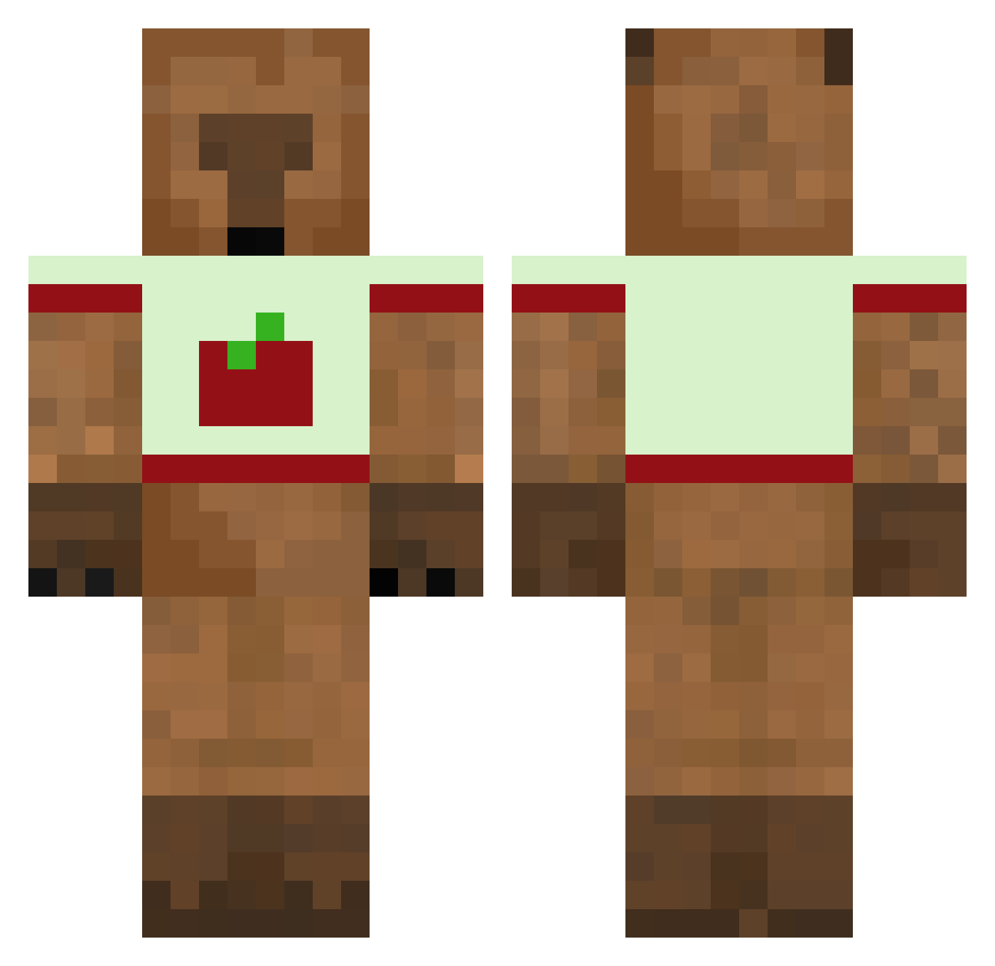 tomatesan Minecraft skin, front and back view