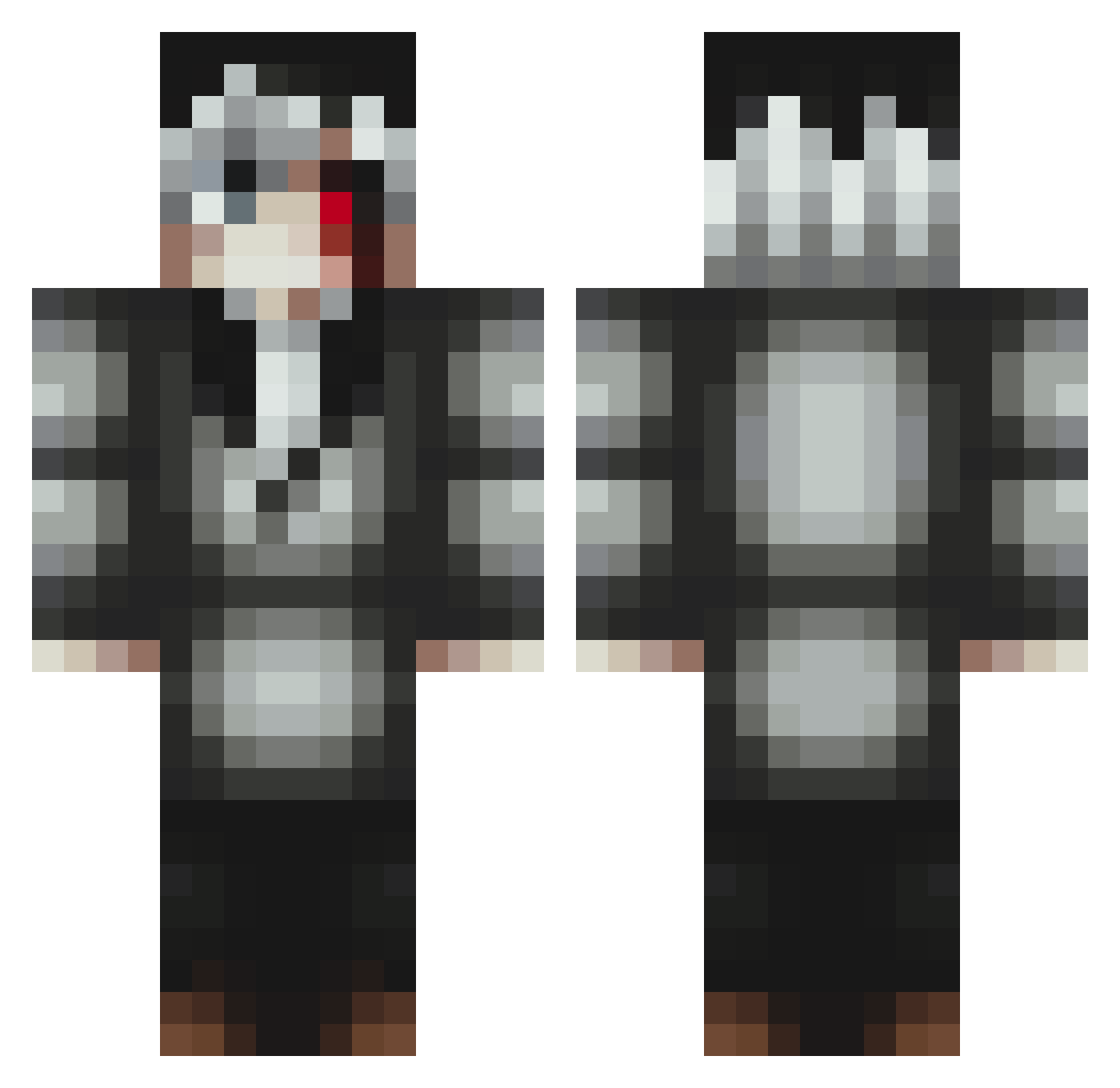 THCL0VE Minecraft skin, front and back view