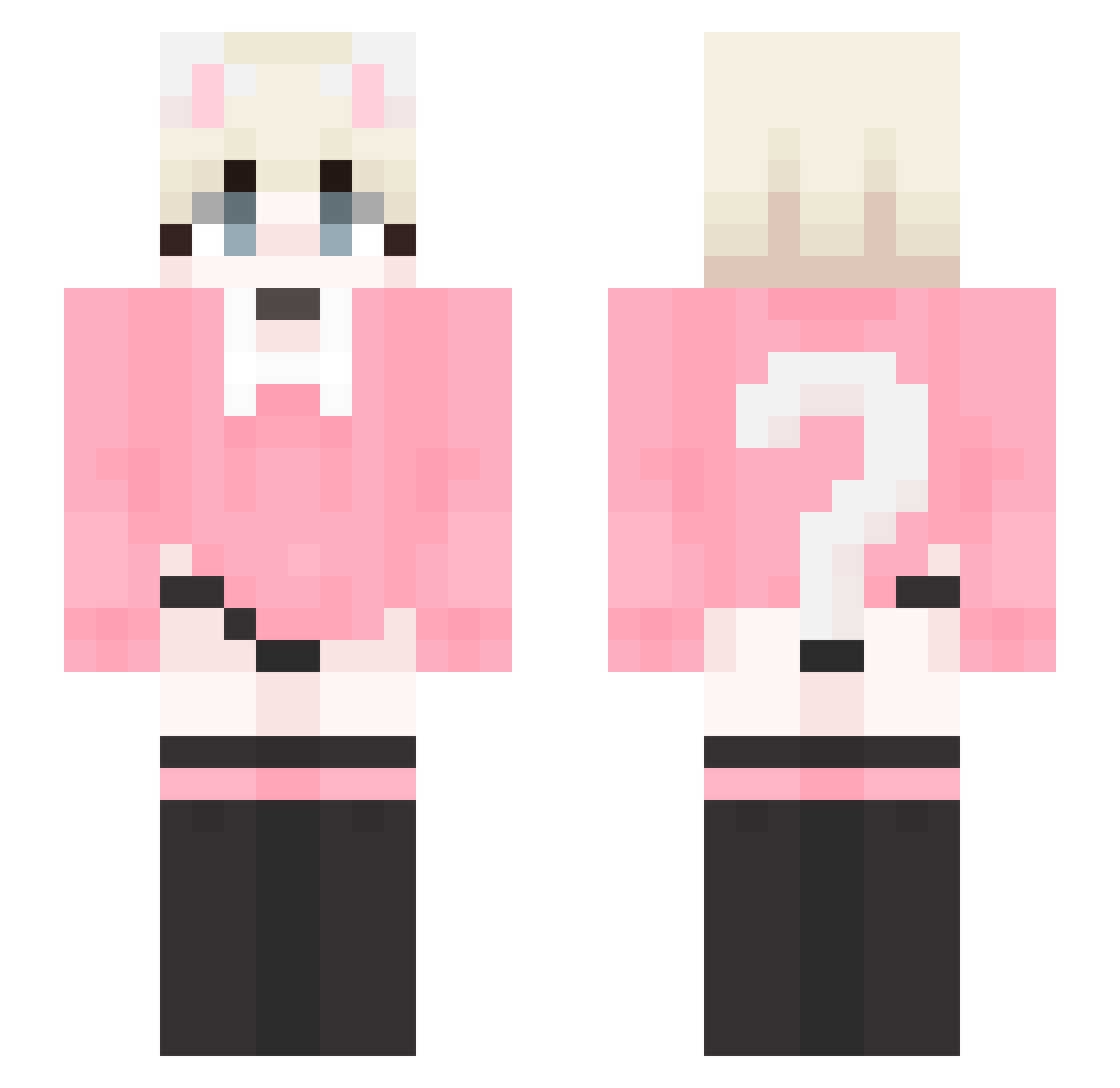 this_0 Minecraft skin, front and back view