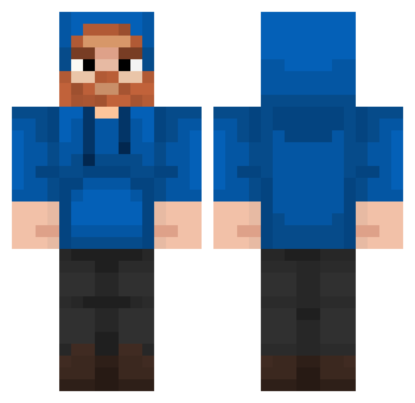 nonos1234 Minecraft skin, front and back view