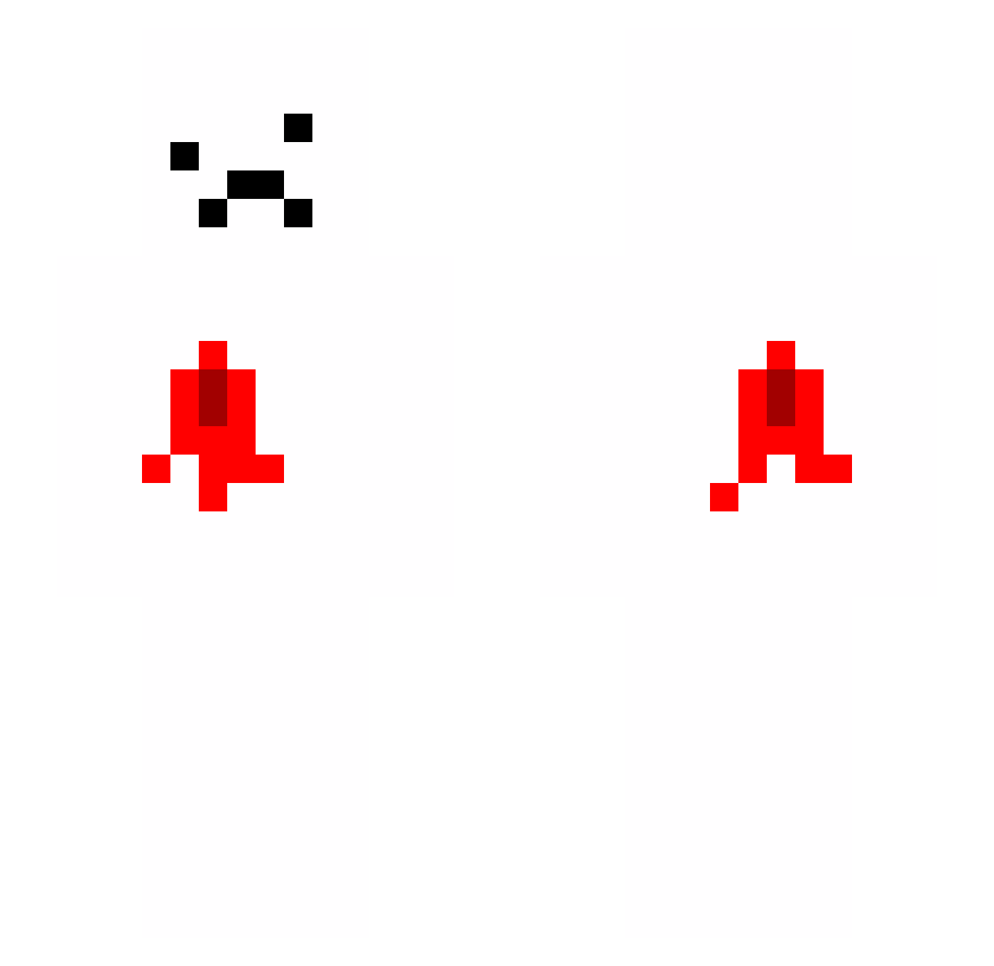 stqbbed Minecraft skin, front and back view