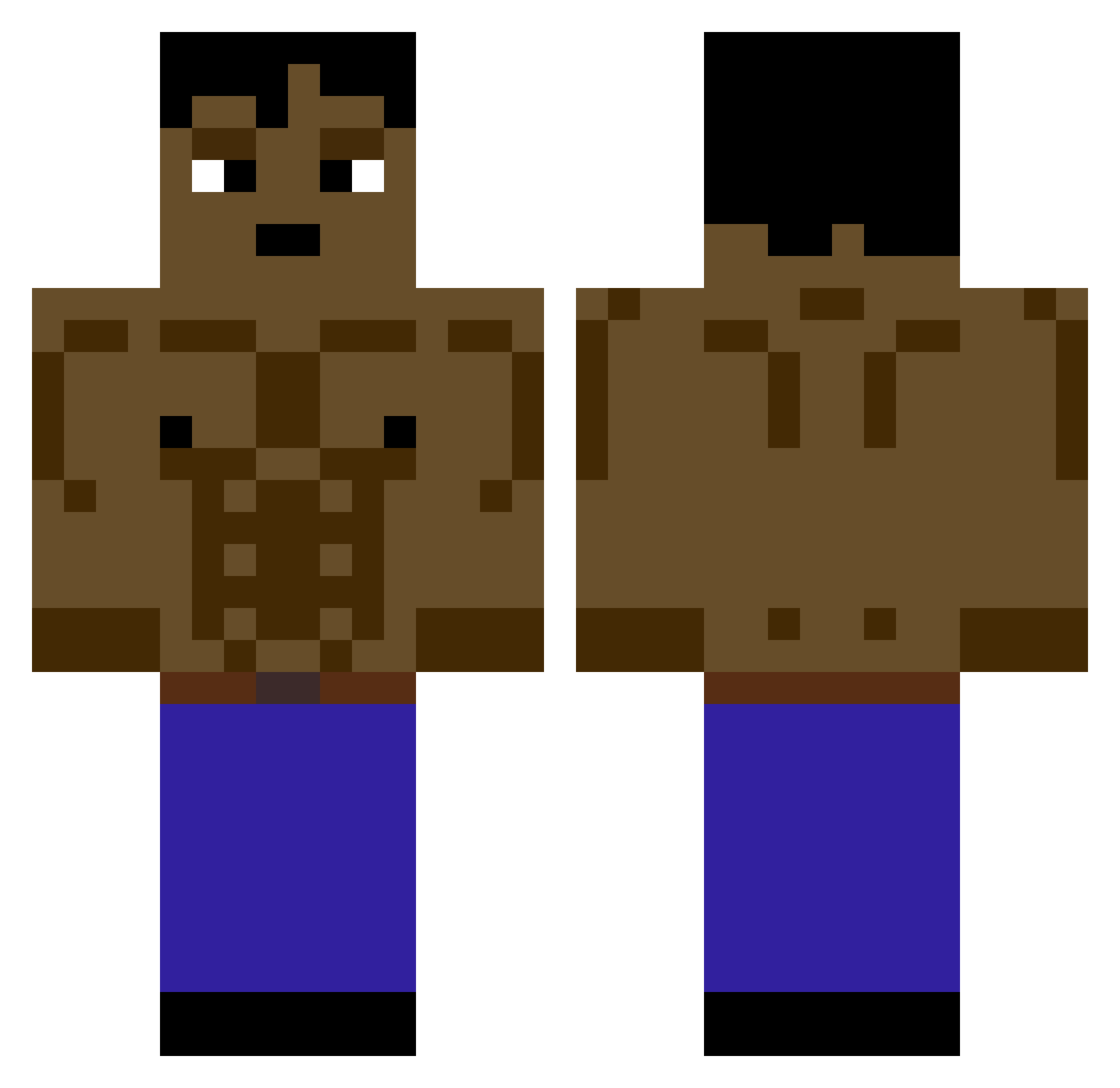 Kerststol Minecraft skin, front and back view