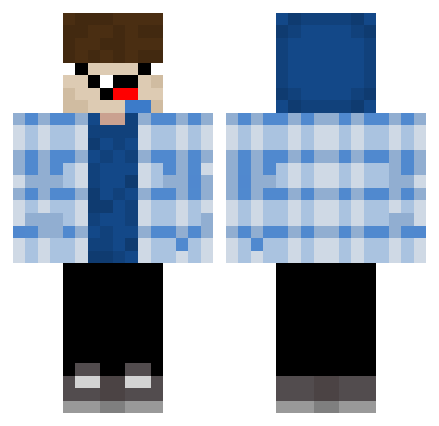 tglor1 Minecraft skin, front and back view